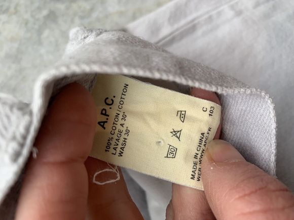 APC Rue Madame Paris Jeans Light Grey Off white W32 Button Up Fly - Picture 4 of 5